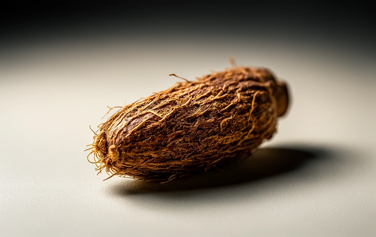 Makro zbliżenie korzenia ashwagandhy